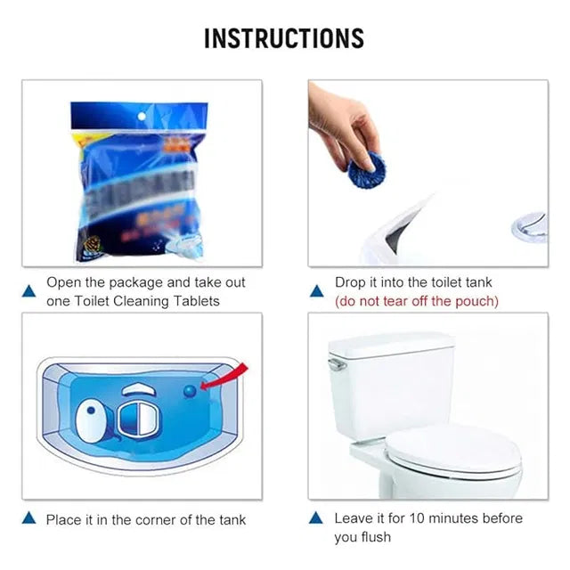Toilet Detergent Toilet Bowl Cleaners Toilet Cleaning Tablets Toilet Deodorizer Bathroom Cleaners 10PCS 22123