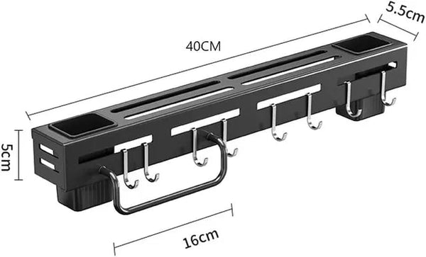 Wall Mounted Magnetic Knife Holder & Cutlery Organizer 31446