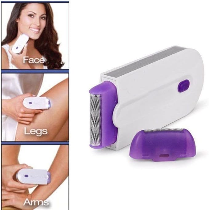 Rechargeable Epilator Remover Smooth Touch Hair Removal Instant Pain Free Razor Sensor (Purple) 13162