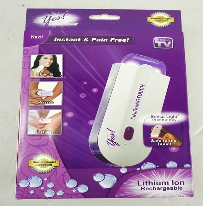 Rechargeable Epilator Remover Smooth Touch Hair Removal Instant Pain Free Razor Sensor (Purple) 13162