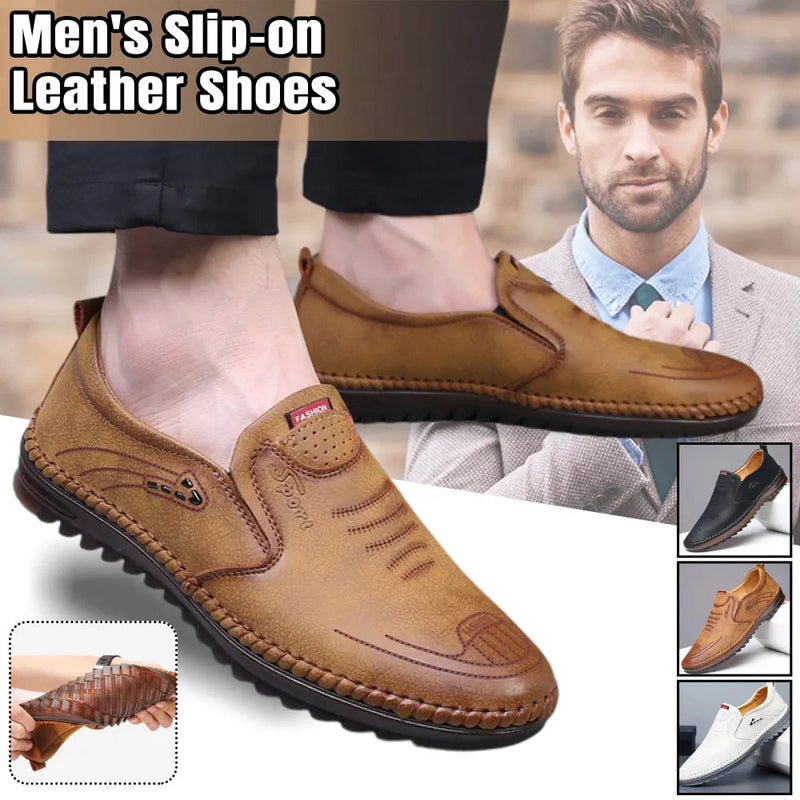 Beige Casual Leather Shoes 18894