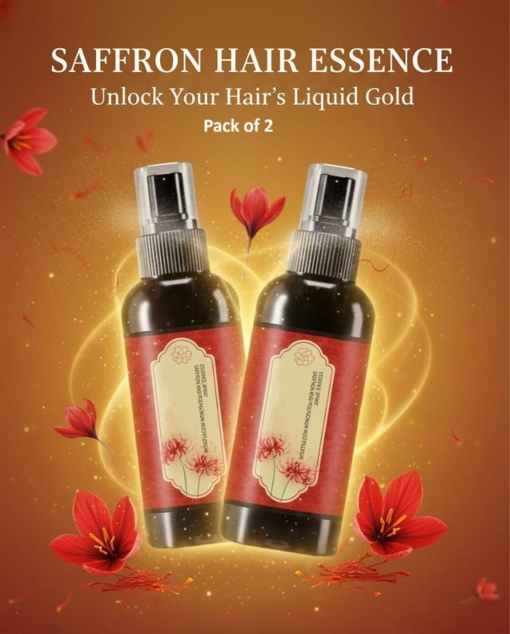 Saffron Essence Hair Spray - Pack of 2 (100 Ml Each Bottle) 1316