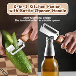 Kitchen Peeler with Wooden Handle & Bottle Opener 22927