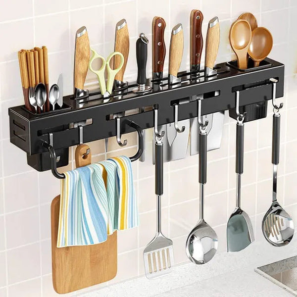 Wall Mounted Magnetic Knife Holder & Cutlery Organizer 31446