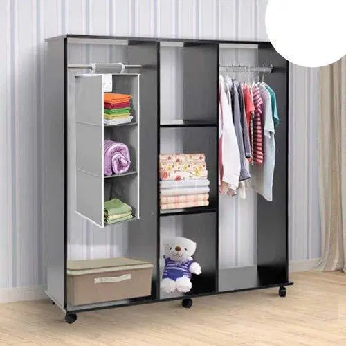 Cloth Organizer - Hanging 3 Shelves Wardrobe Organizer 1238