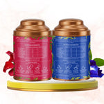 Aaurash Rose Tea & Blue Tea Combo | Natural Flower Tea | Supports Relaxation, Skin Glow & Detox | Caffeine-Free Herbal Tea 34136