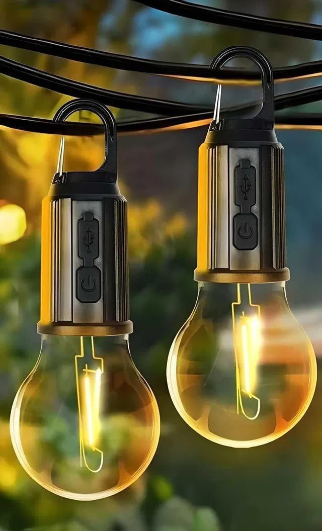 Decorative Hanging Bulb with 3 Modes Tent Lamp for Camping Pac of 2 19357