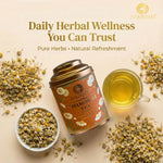 Aaurash Chamomile Tea & Blue Tea Combo | 100% Natural Flower Tea | Caffeine-Free Wellness Tea | Supports Relaxation, Better Sleep & Skin Health | Rich in Antioxidants Herbal Tea 34136