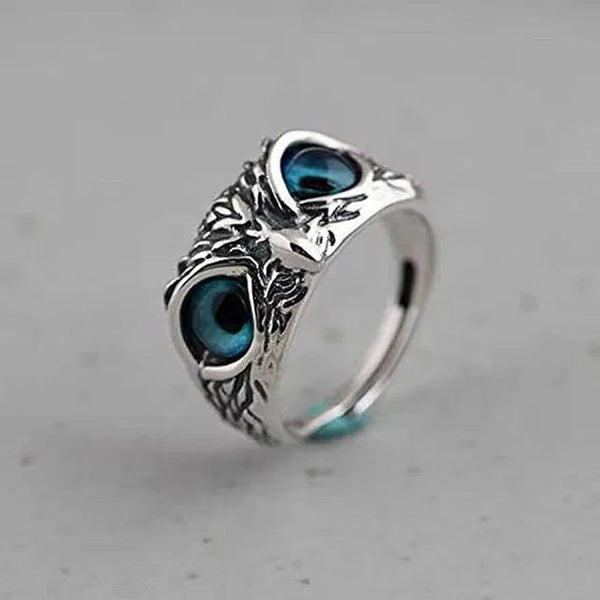 Silver Plated Owl Eye Ring for Men & Women 18057