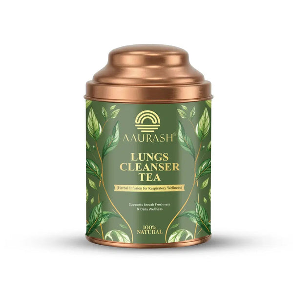 Aaurash Lungs Cleanser Herbal Tea | Breathing Comfort & Detox Support Tea | Supports Respiratory Wellness & Natural Detox | Caffeine-Free Herbal Tea 34136