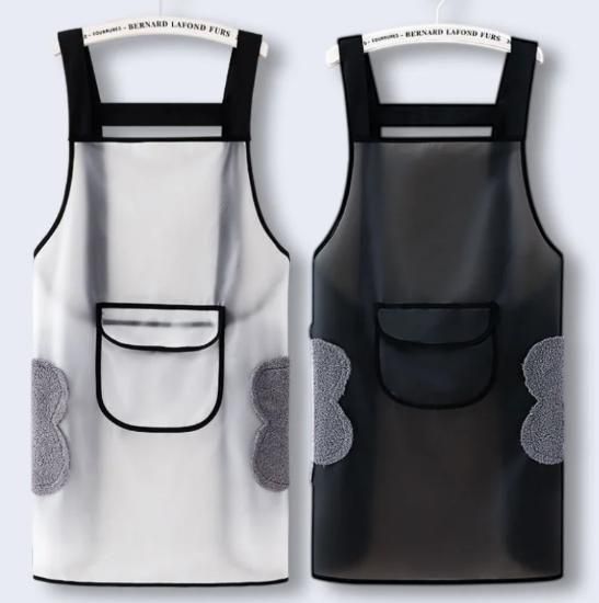 Adjustable Oil-Water Proof Transparent Cooking Apron 30618