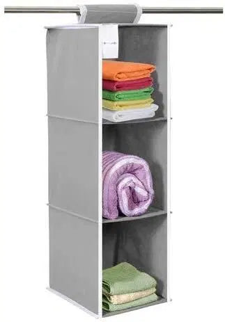 Cloth Organizer - Hanging 3 Shelves Wardrobe Organizer 1238